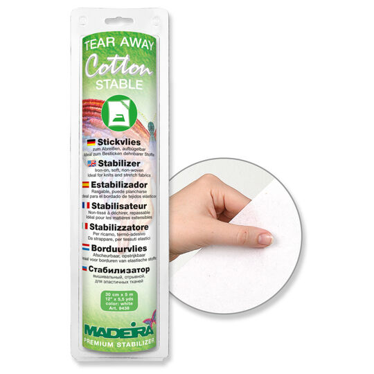 Madeira Cotton Stable embroidery backing, white image number